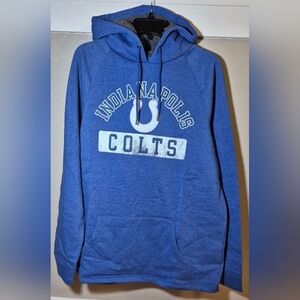 NFL Indianapolis Colts Men's Large Blue Pullover Hoodie NWOT Sherpa Lined Hood